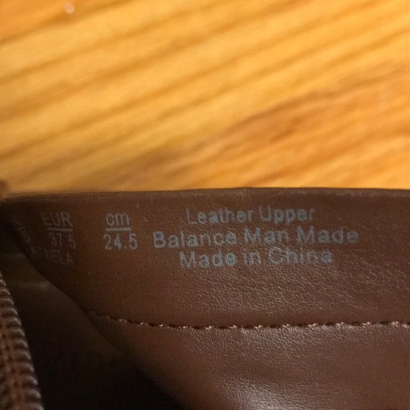 Franco Sarto Brown Leather Zip Booties, 7.5 - Picture 5 of 7